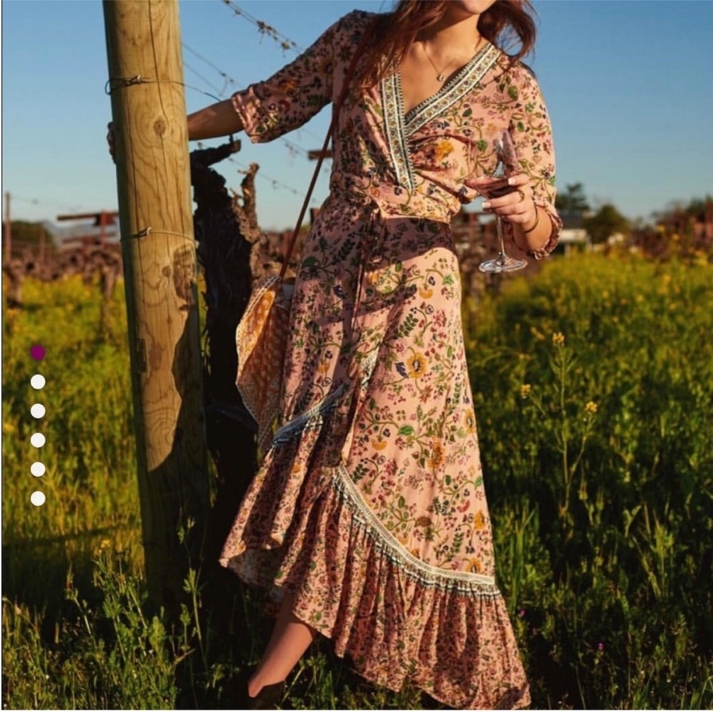 Farm Rio Clara Wrap Maxi Dress